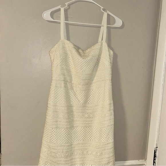 J. Crew Elegant Cream Lace Dress - Picture 2 of 7